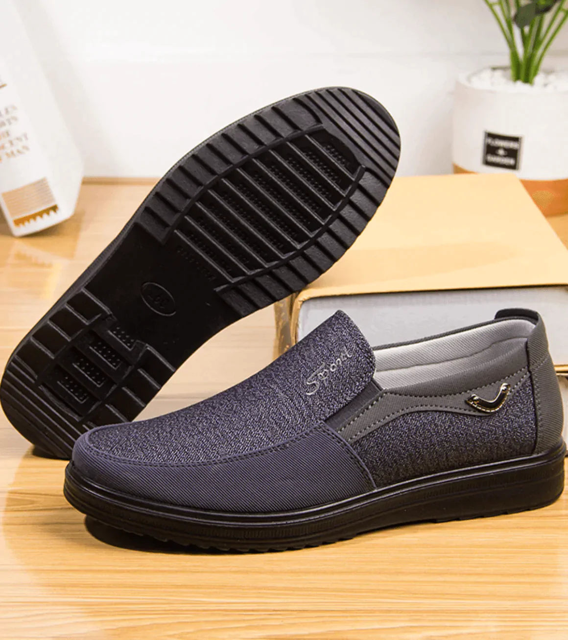 Chaussure Mocassin Sport™ Titanium Semi-Orthopédique pour Homme