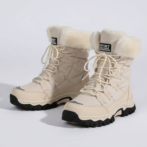 Bottes Imperméables Isolées Femme Neige Doublure Fourrure