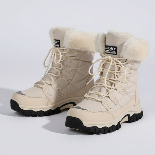 Bottes Imperméables Isolées Femme Neige Doublure Fourrure