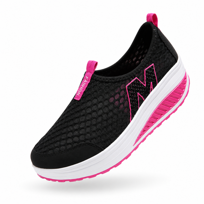 CloudEase Slip – Sapatos respiráveis slip-on para mulher