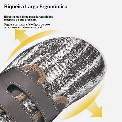 Calviro Kids - Ténis Infantis em Canvas com Biqueira Larga