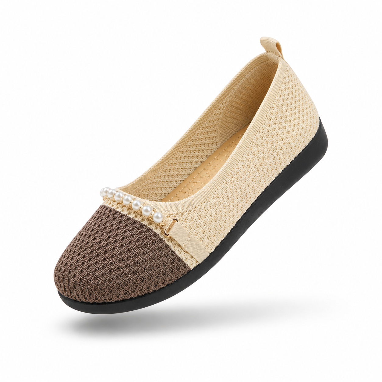 Perla Knit Barefoot - Sabrinas Respiráveis com Pérolas