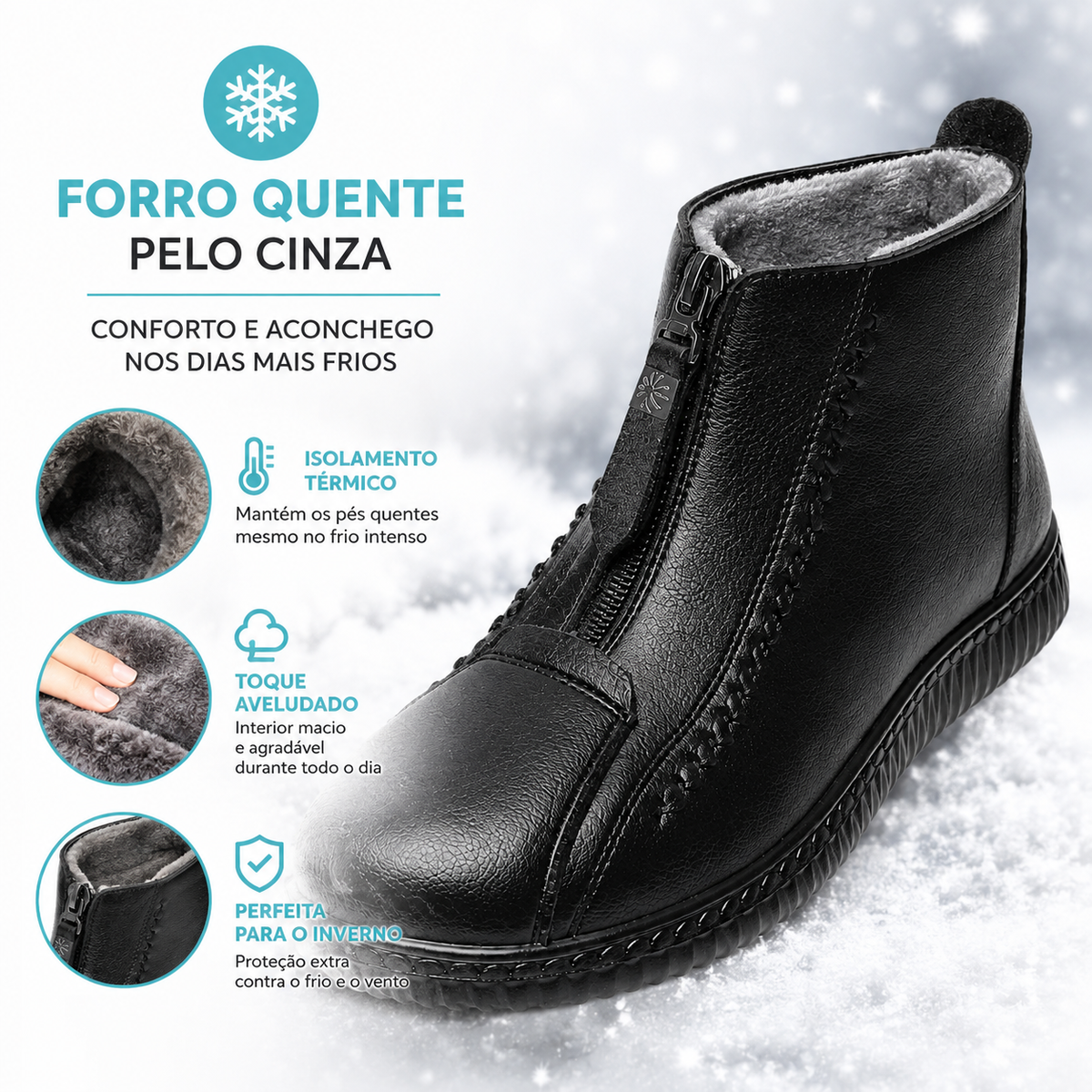 HotConfort – Botas Barefoot de Senhora Impermeáveis e Aveludadas