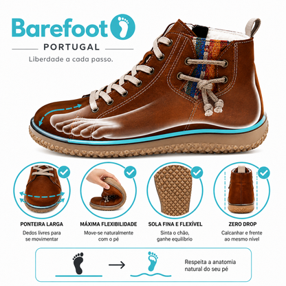 NordicWarm – Botas Barefoot de Senhora Impermeáveis e Forradas
