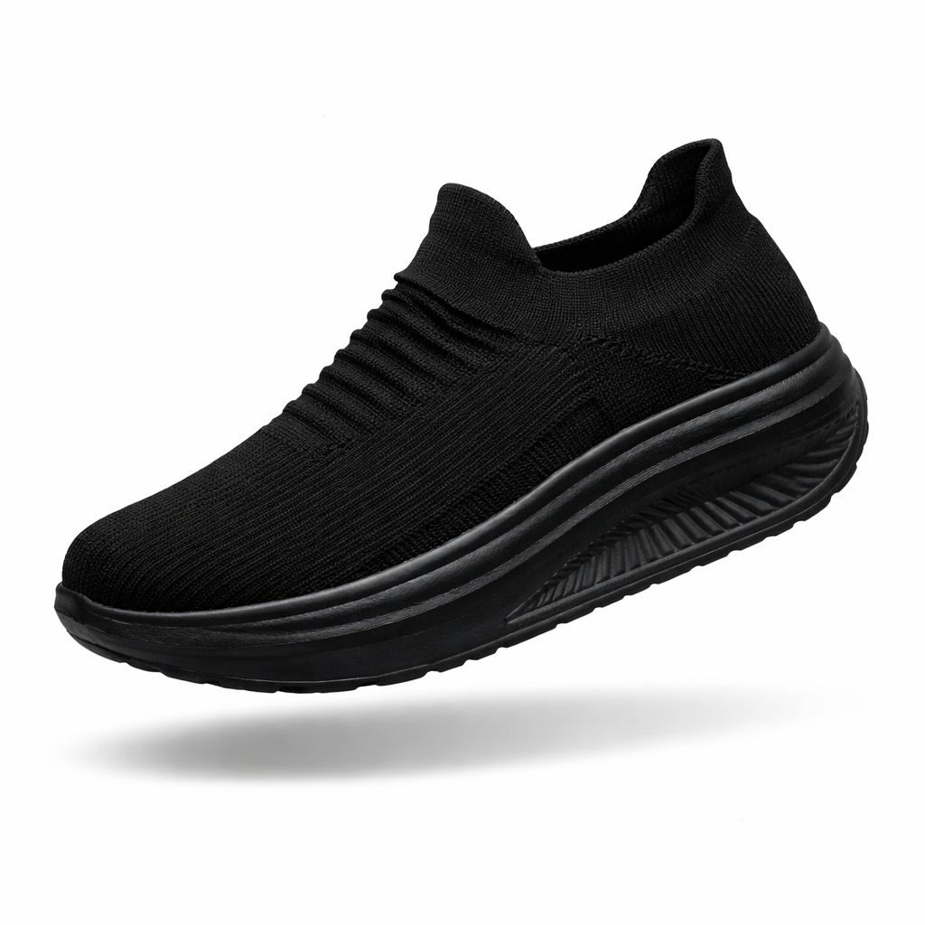 AirStep Flow – Ténis Slip-On Plataforma Respiráveis