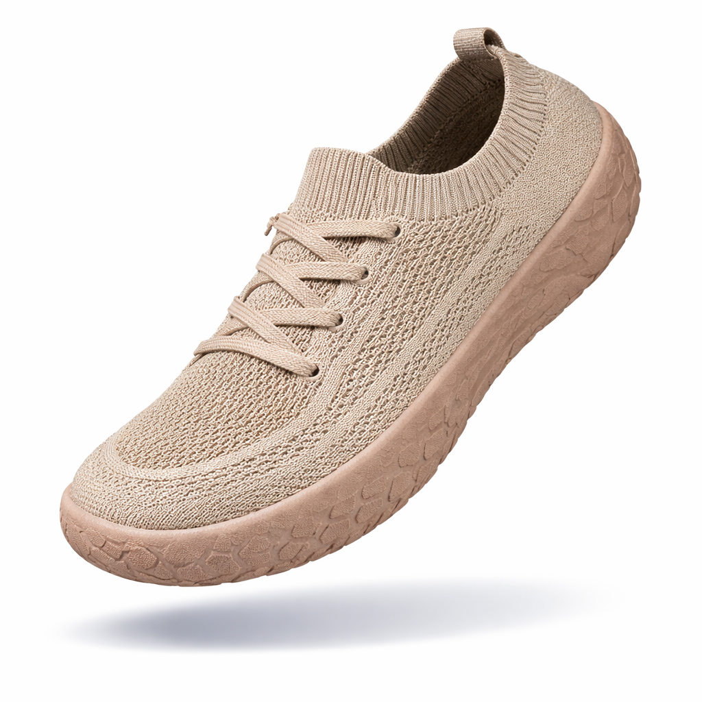 FlexKnit Comfort – Ténis Barefoot Feminino Pé Largo