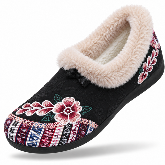 Amelisse - Sapatos Femininos de Inverno Bordados e Forrados