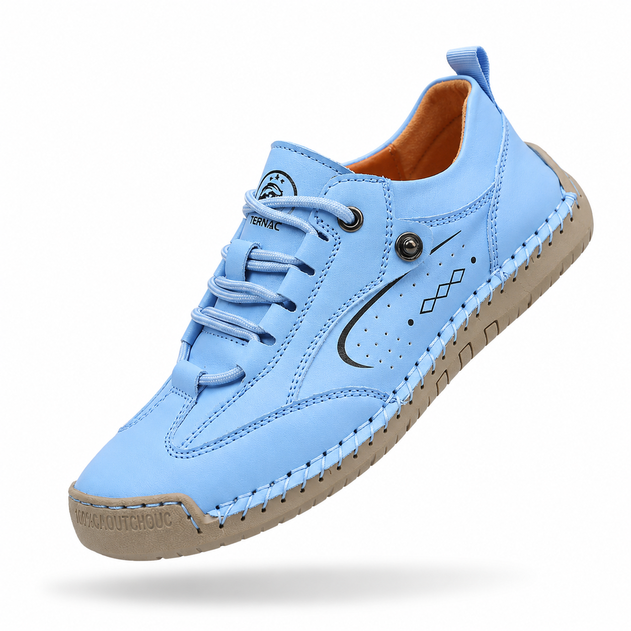 HeritageWalk Comfort – Sapatos barefoot casuais com costura artesanal unissexo