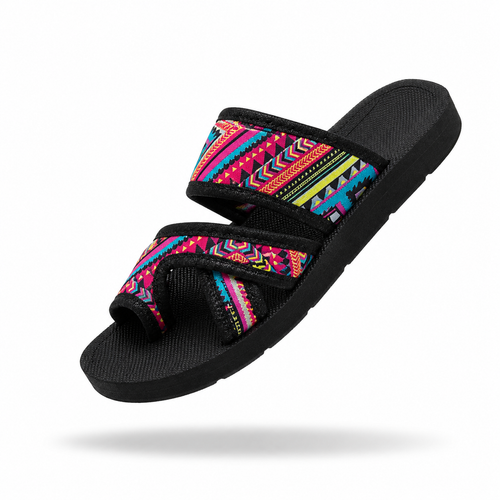 EthnicEase Lady - Sandálias Senhora Slide Verão Leves Conforto Diário