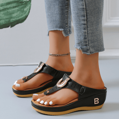 Bella Comfort – Sandália semi ortopédica confortável para mulher