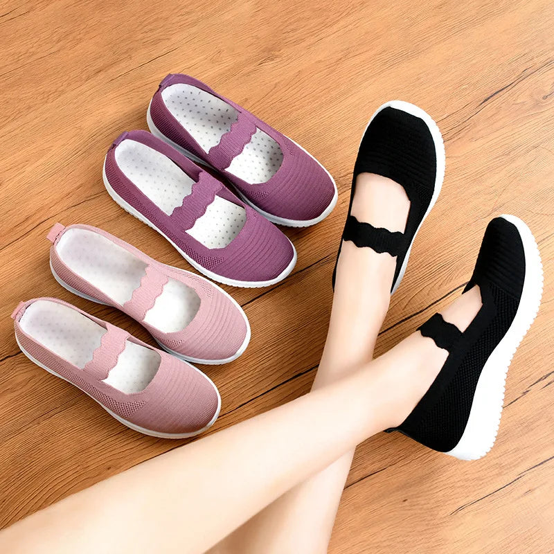 Cleo Marie - Sapato Barefoot de Malha Respirável Ultra-Leve