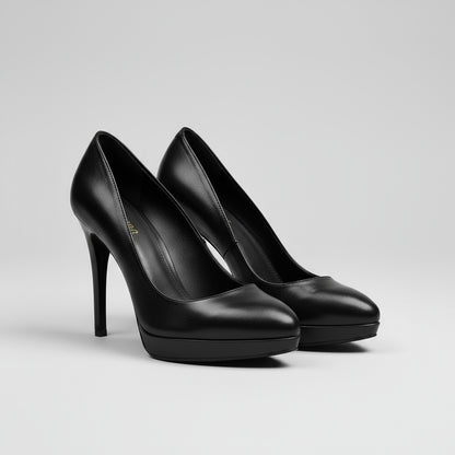 Chaussures Femme Cuir Bout Pointu Talons Aiguilles Noires