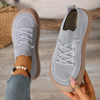 FlexKnit Comfort – Ténis Barefoot Feminino Pé Largo
