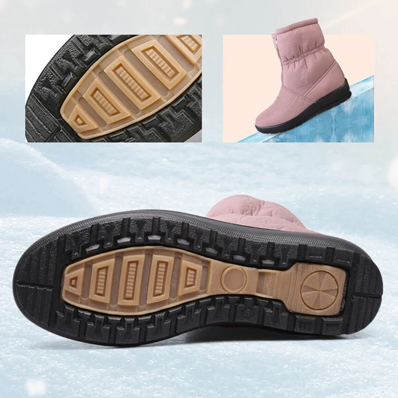 Nivelle - Botas Femininas de Inverno Impermeáveis e Forradas