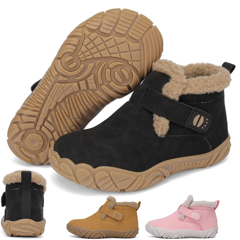 Kaldin Kids - Botas Barefoot Infantis de Inverno Forradas