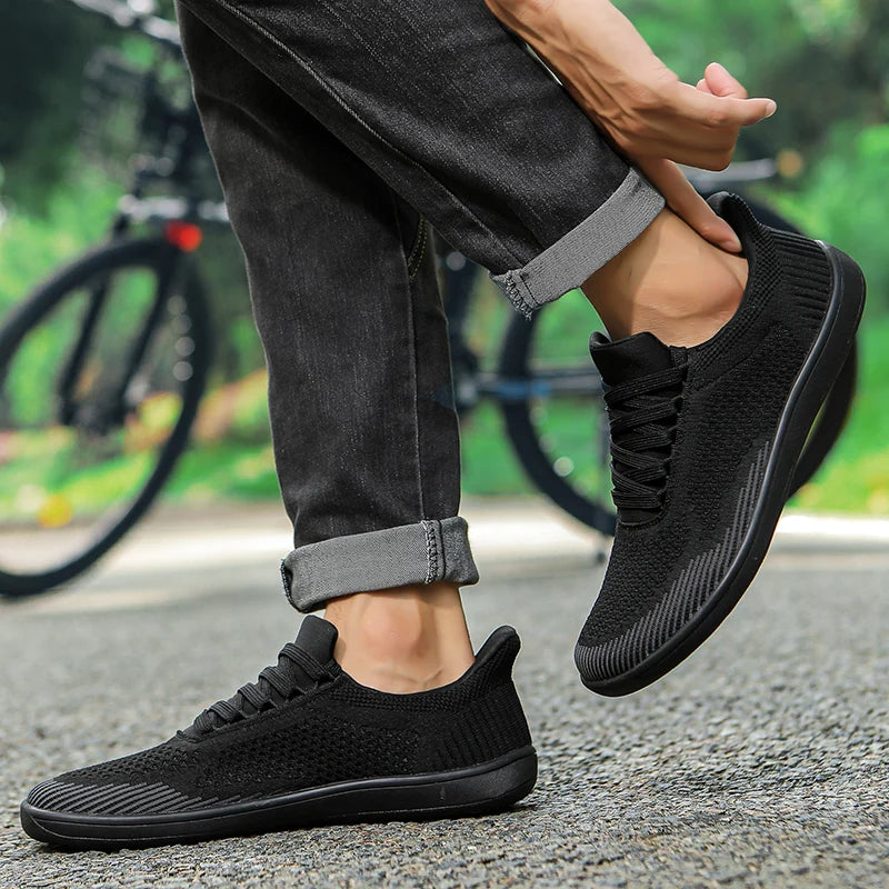 AirKnit Motion – Sapatos Barefoot Respiráveis Com Biqueira Larga Unissexo