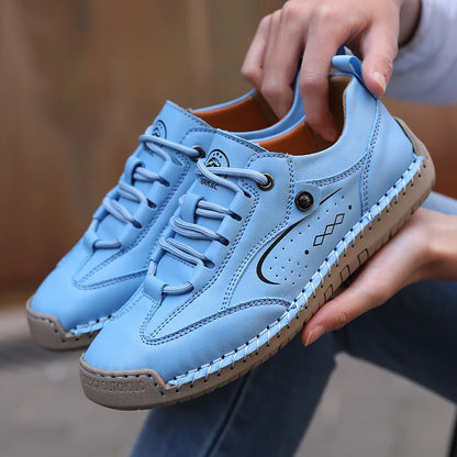 HeritageWalk Comfort – Sapatos barefoot casuais com costura artesanal unissexo