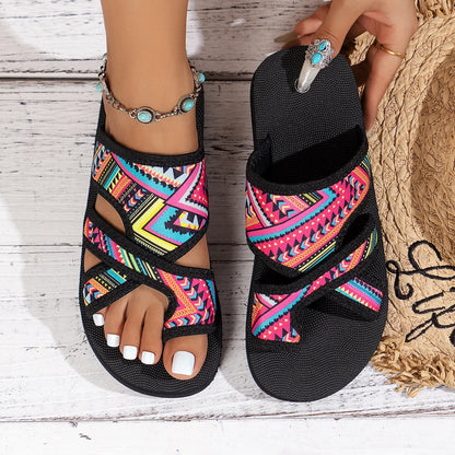 EthnicEase Lady - Sandálias Senhora Slide Verão Leves Conforto Diário
