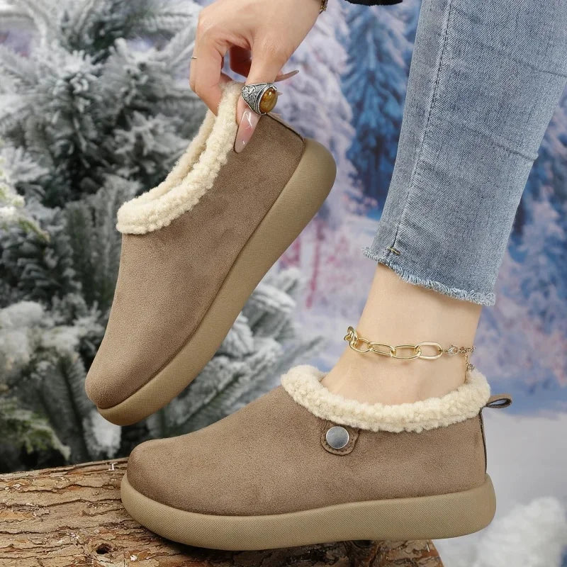 Velmora - Botas Femininas de Inverno em Camurça com Forro Super Quentinho