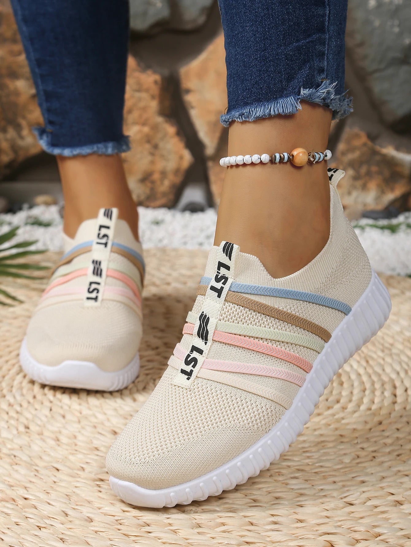 ColorEase Lady - Ténis Senhora Slip-On Leves Respiráveis Verão