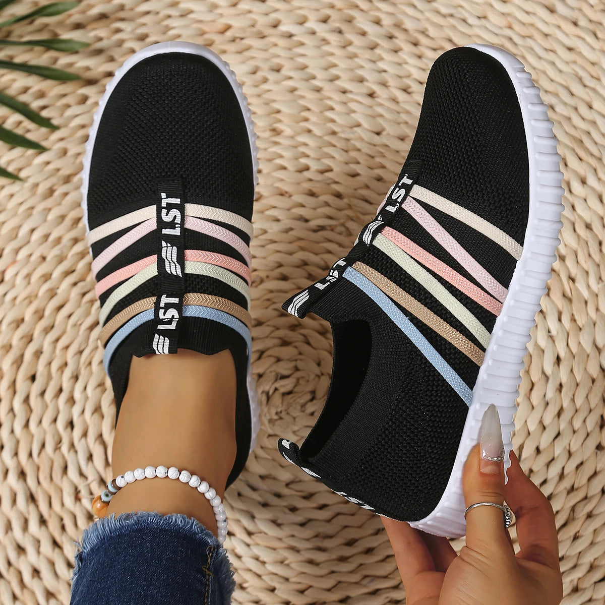 ColorEase Lady - Ténis Senhora Slip-On Leves Respiráveis Verão