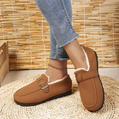 Nevora - Mocassins Femininos de Inverno Forrados