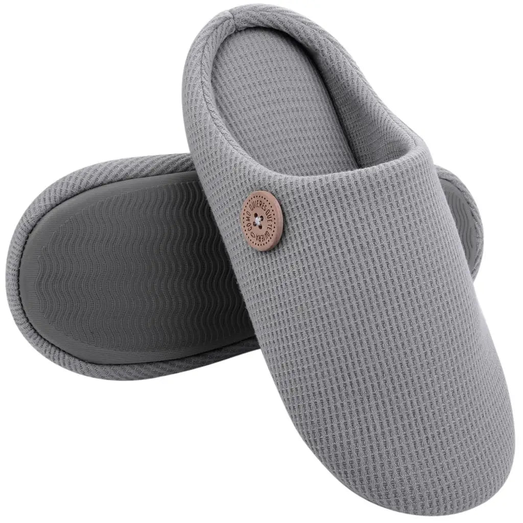 Veldran - Pantufas Unissexo Acolchoadas com Sola Antiderrapante