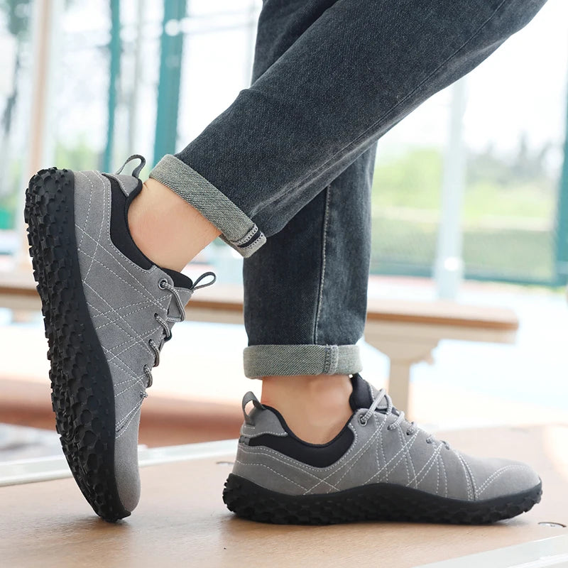 UrbanGrip Leather – Sapatos Desportivos Em Pele Com Biqueira Larga Para Homem