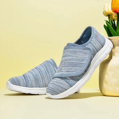 OrthoFlex WideCare - Sapatos Ortopédicos Senhora Pé Largo Ajustáveis com Velcro