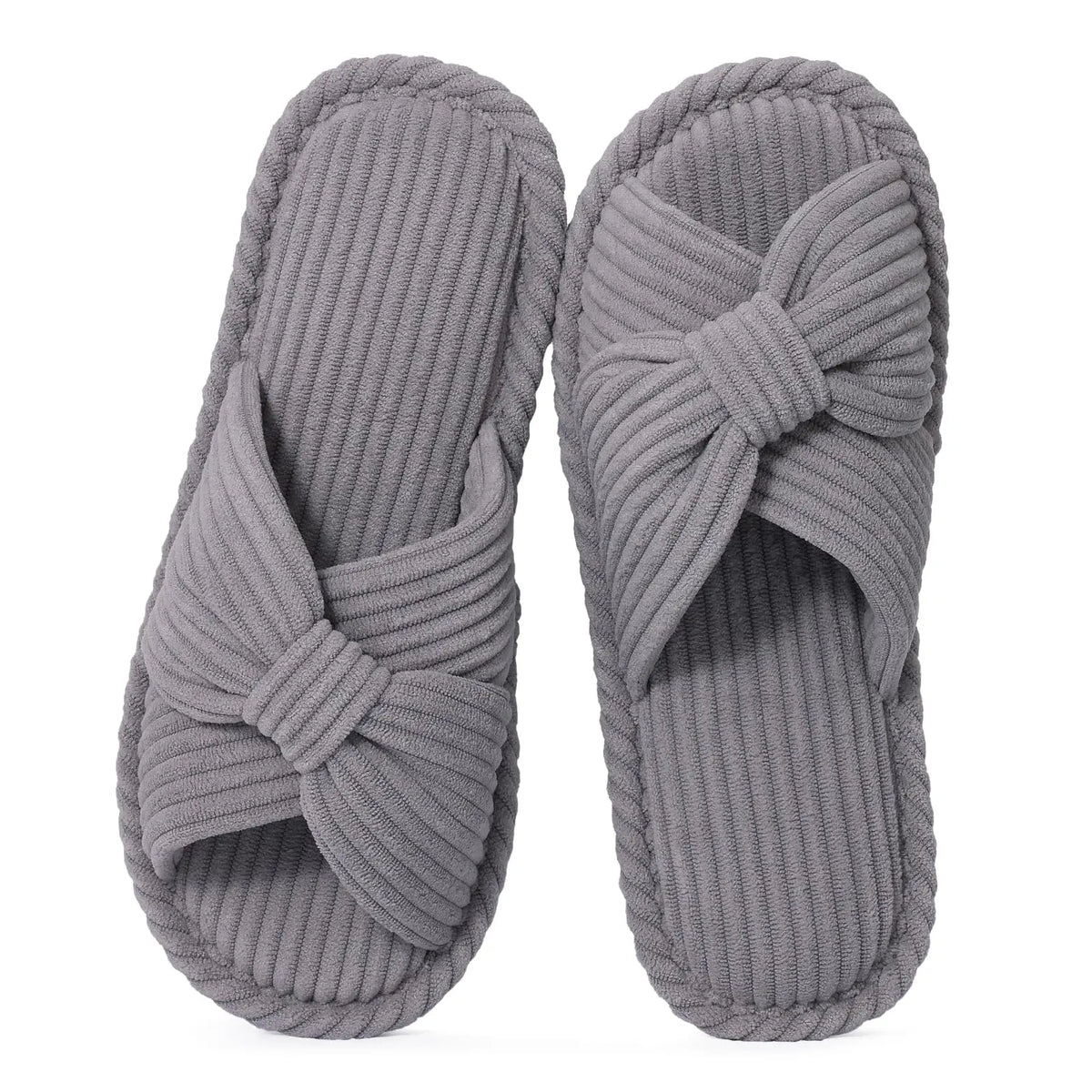 Cavelle - Pantufas Unissexo em Bombazina com Tiras Cruzadas