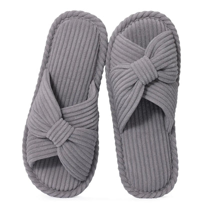 Cavelle - Pantufas Unissexo em Bombazina com Tiras Cruzadas