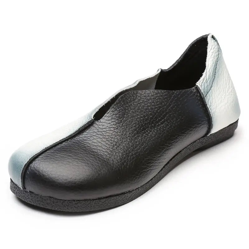 Heritage Loafer – Mocassins em couro genuíno de estilo vintage para mulher