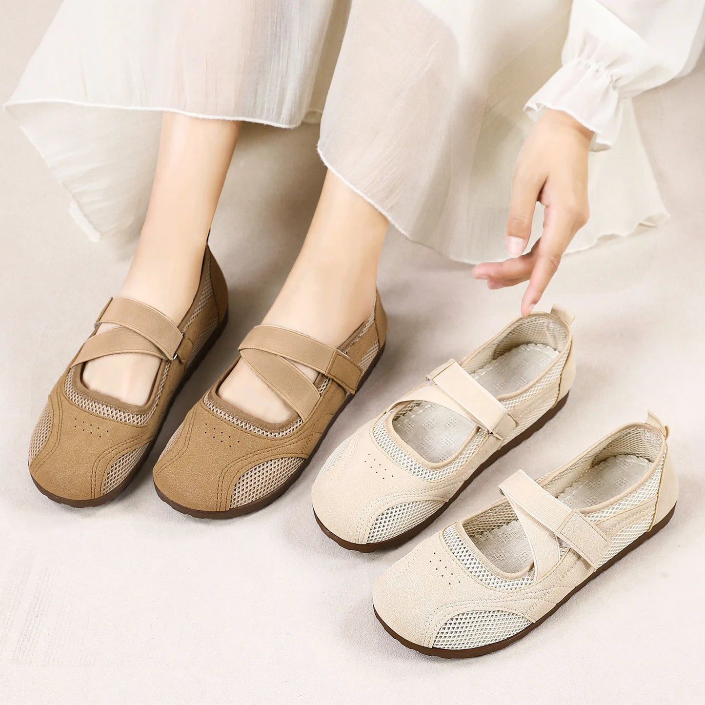 Elena Soft Barefoot - Mary Jane Respiráveis Ultra Confortáveis