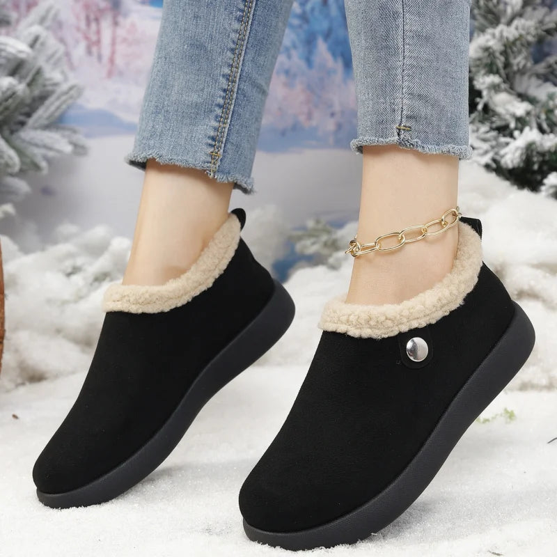 Velmora - Botas Femininas de Inverno em Camurça com Forro Super Quentinho