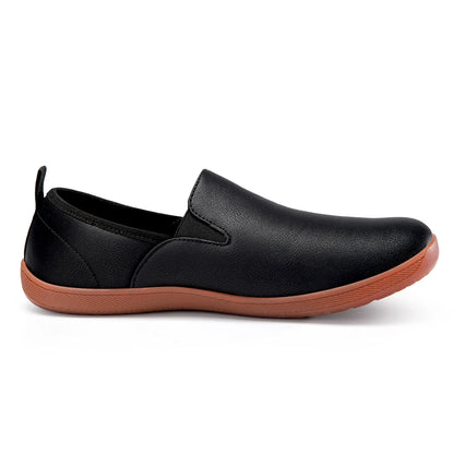 OfficeFlex Leather – Sapatos Minimalistas Com Biqueira Larga Em Pele Para Homem