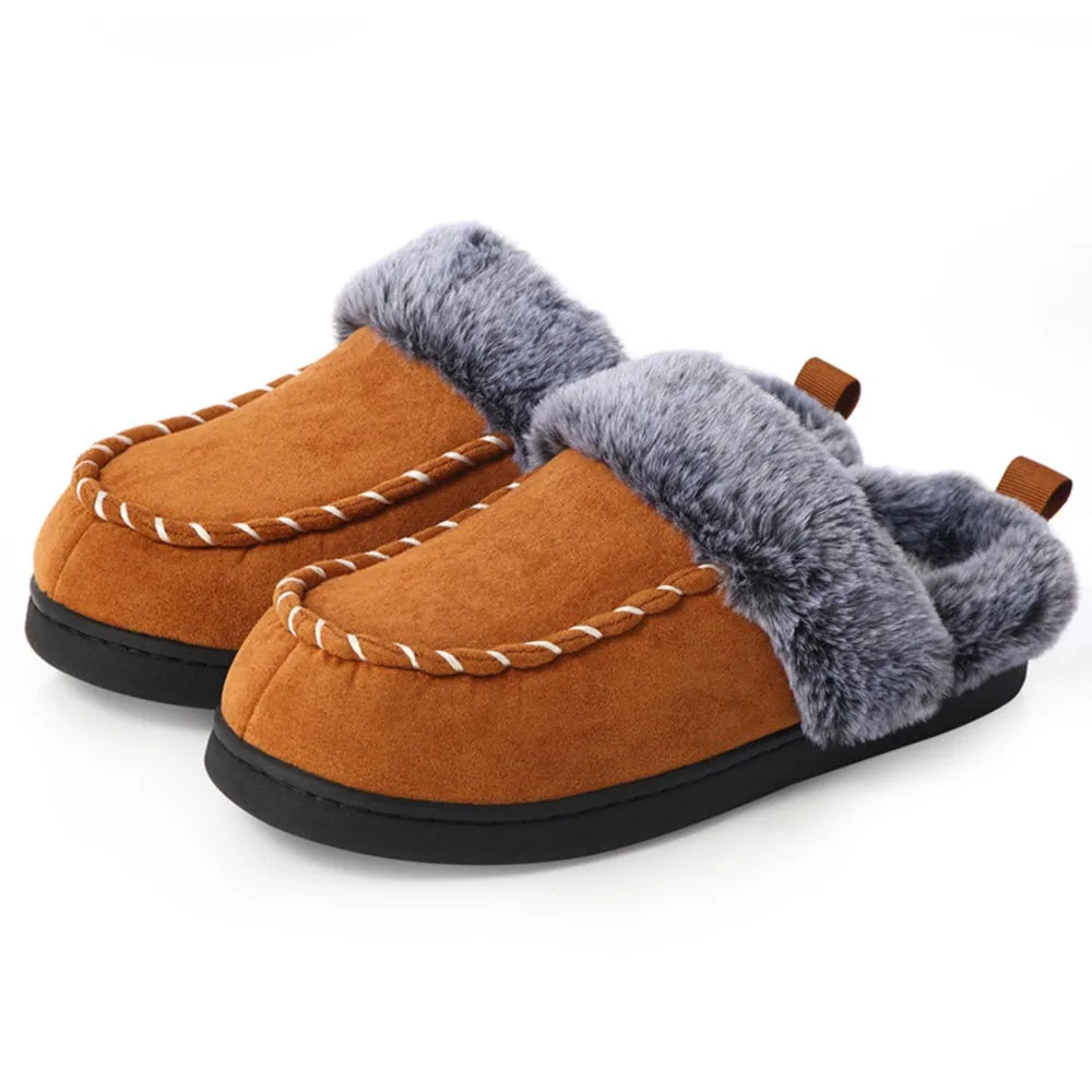 Evelisse - Pantufas Femininas de Inverno Fechadas e Forradas