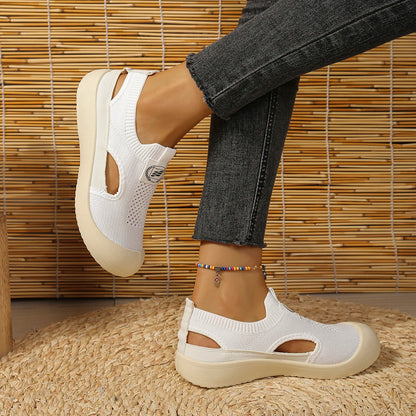 PureKnit Flow – Sapatos barefoot respiráveis em malha slip-on unissexo