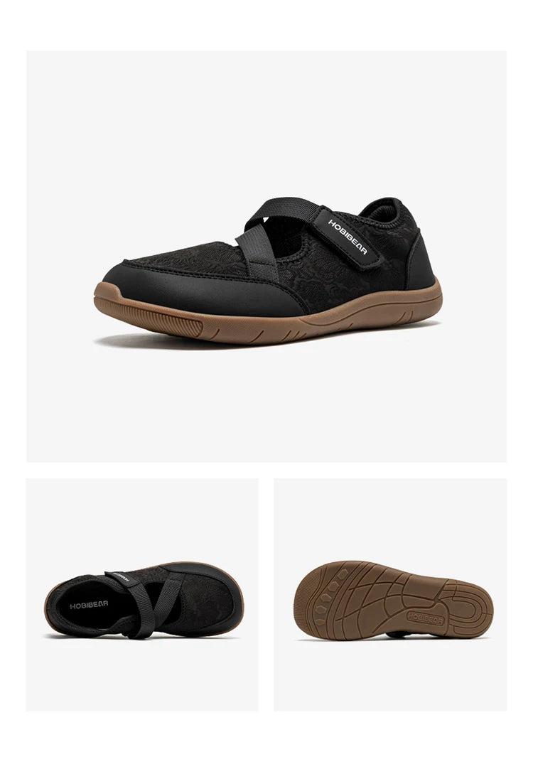 BellaFlex Mary Jane – Sapatos barefoot Mary Jane de biqueira larga para mulher