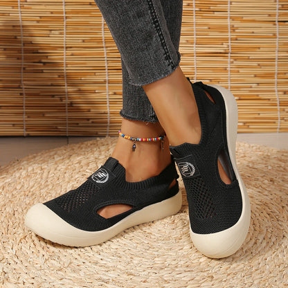 PureKnit Flow – Sapatos barefoot respiráveis em malha slip-on unissexo