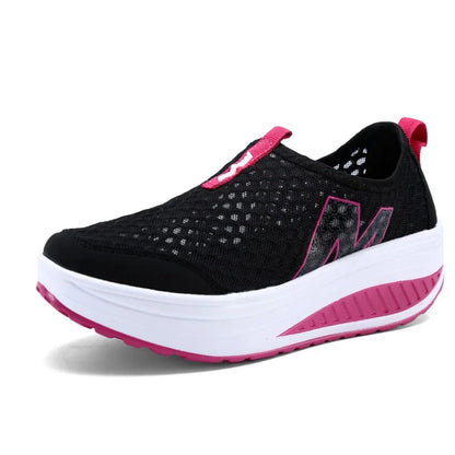 CloudEase Slip – Sapatos respiráveis slip-on para mulher