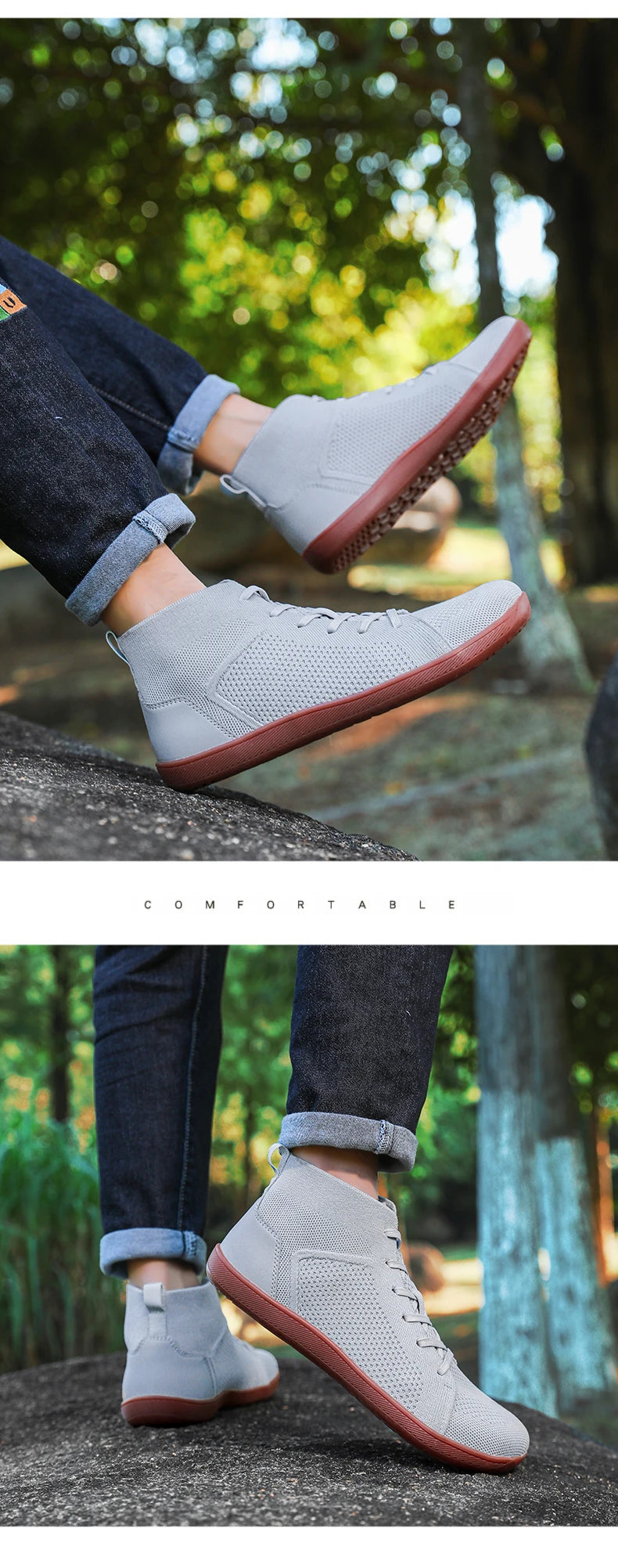 TrailMid Air – Sapatos Barefoot Mid-Top Com Biqueira Larga E Sola Zero Drop Unissexo