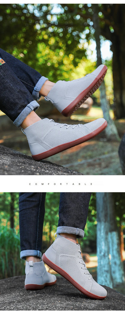 TrailMid Air – Sapatos Barefoot Mid-Top Com Biqueira Larga E Sola Zero Drop Unissexo