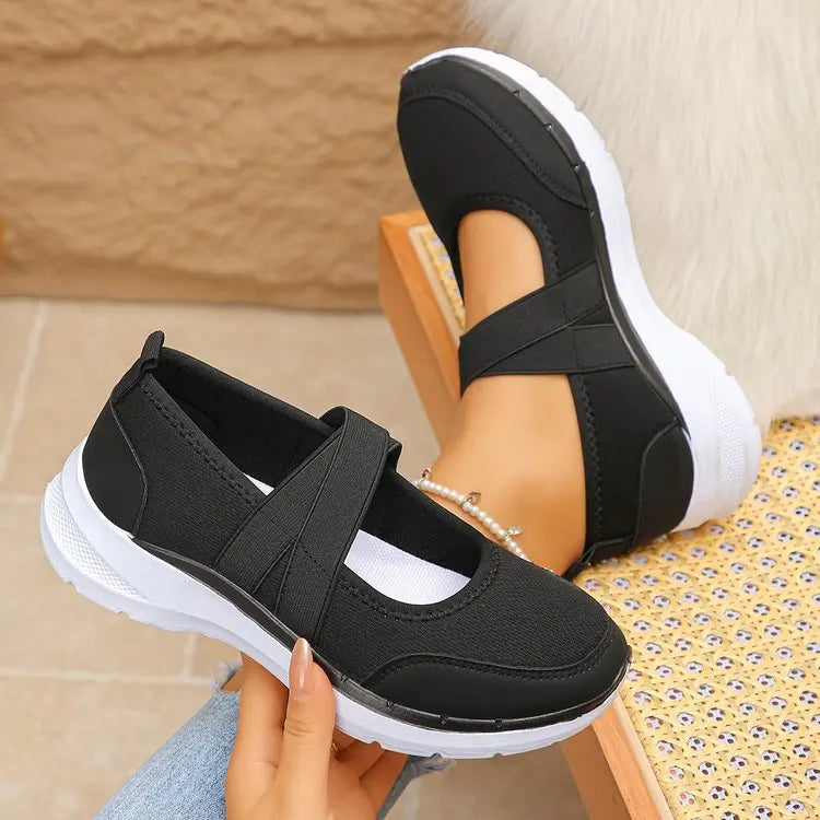 SoftStep Mary Jane Lady - Sapatos Senhora Conforto Antiderrapantes Slip-On com Tira