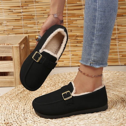 Nevora - Mocassins Femininos de Inverno Forrados