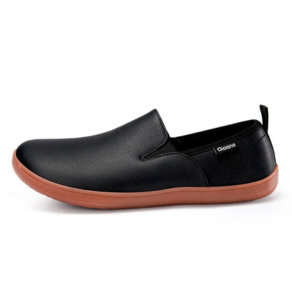 OfficeFlex Leather – Sapatos Minimalistas Com Biqueira Larga Em Pele Para Homem