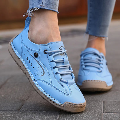 HeritageWalk Comfort – Sapatos barefoot casuais com costura artesanal unissexo