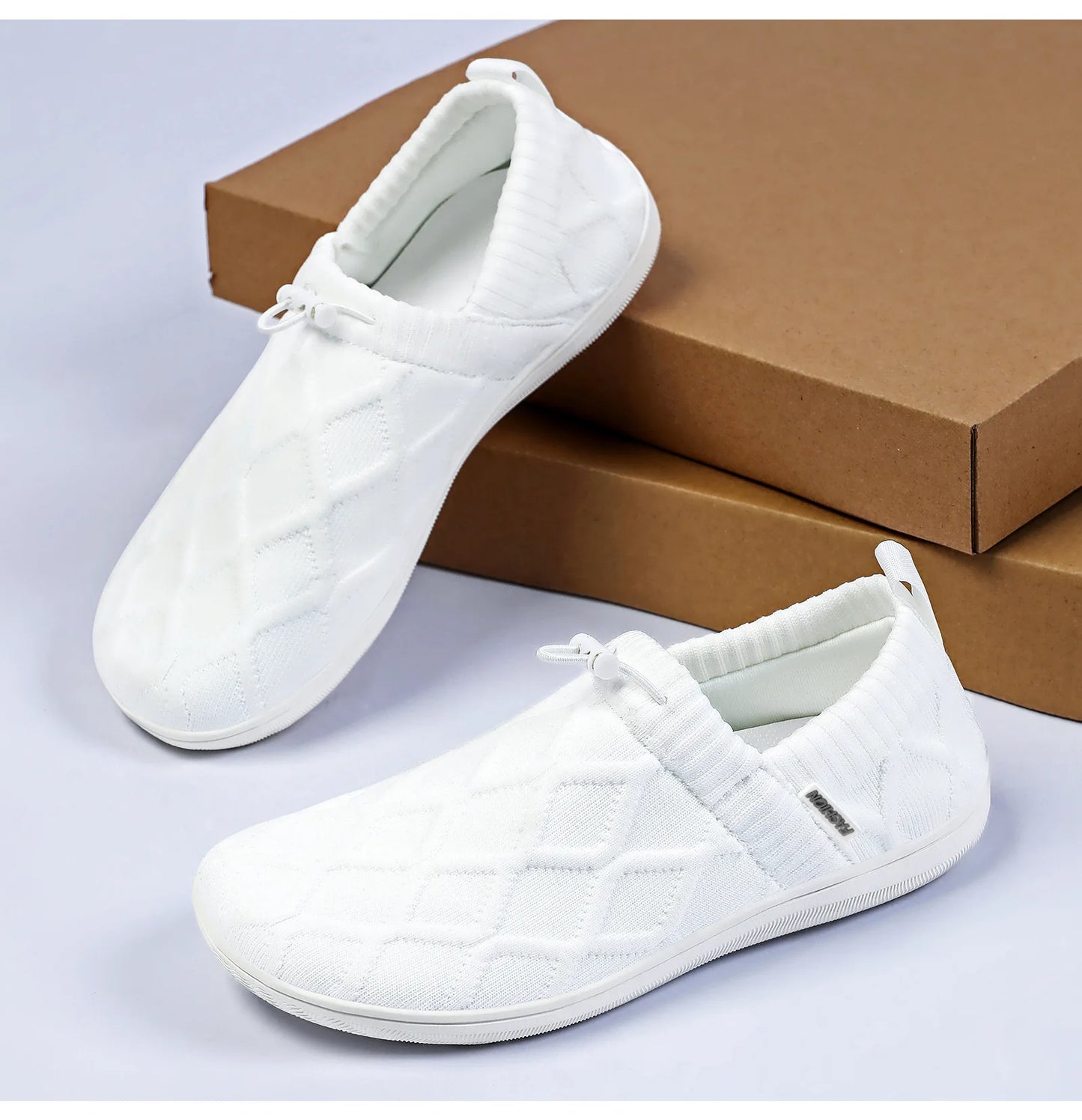 FlexBare Comfort - Ténis Barefoot Senhora Pé Largo Slip-On Respiráveis