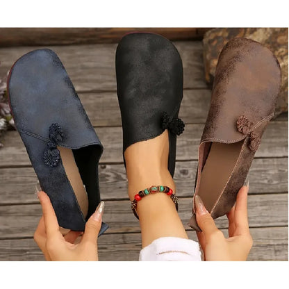 Celinne - Mocassins Femininos Retro em Canvas