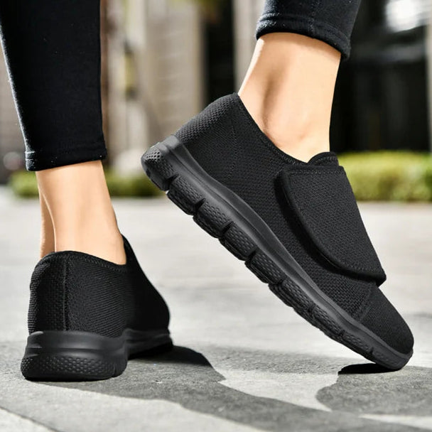 OrthoFlex WideCare - Sapatos Ortopédicos Senhora Pé Largo Ajustáveis com Velcro