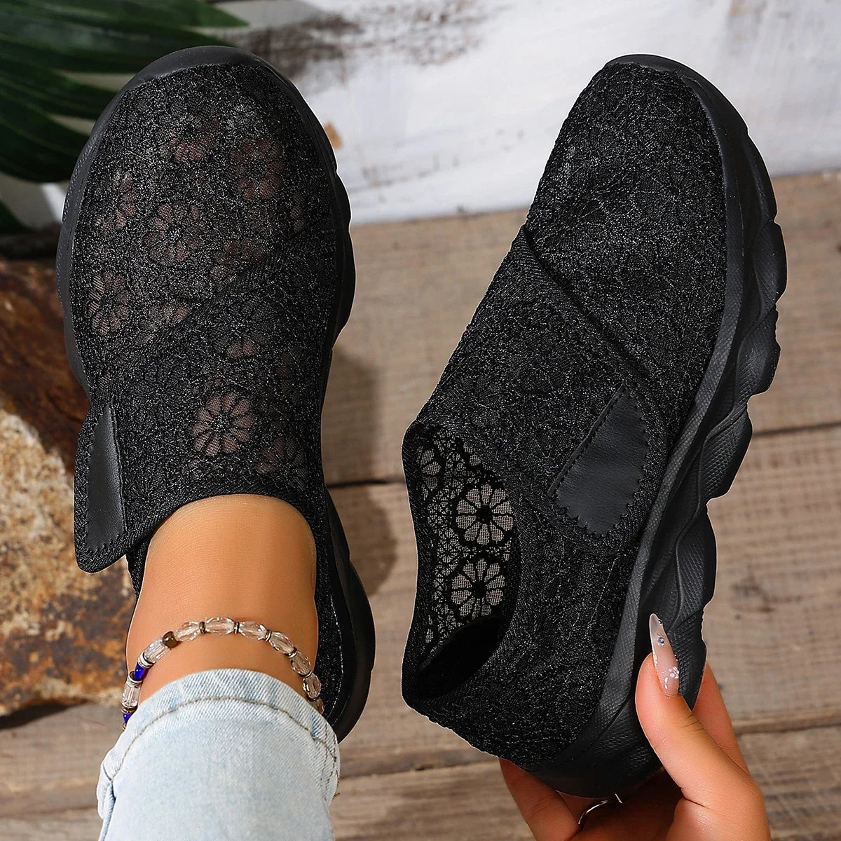 ComfortEase Plus – Sapatos confortáveis de biqueira larga para mulher
